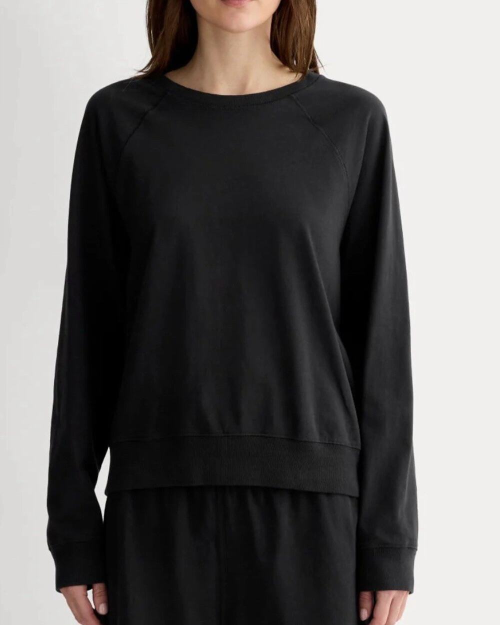 Everlane black Sweatshirt Sweater Top Cotton home wear size XS A001361